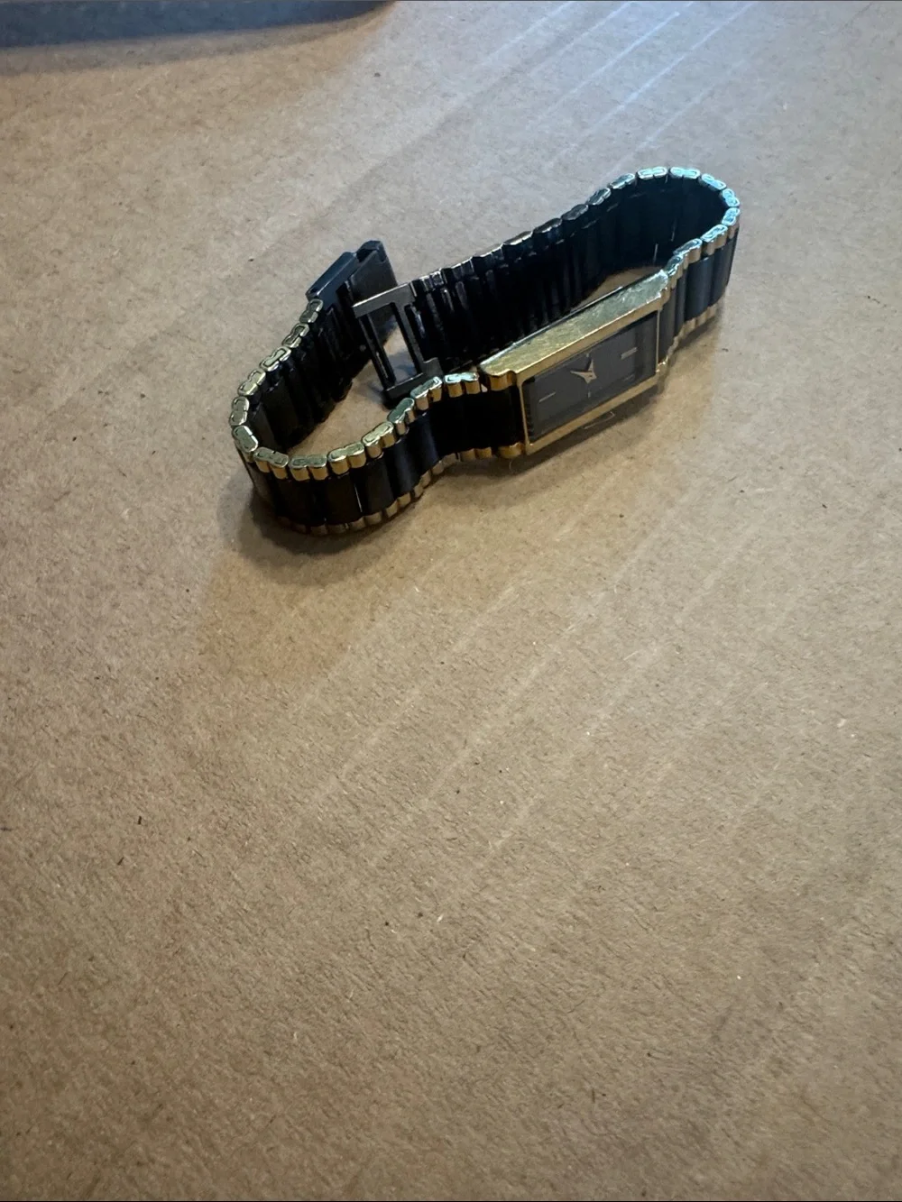 Seiko Black and Gold Ladies Bracelet Watch